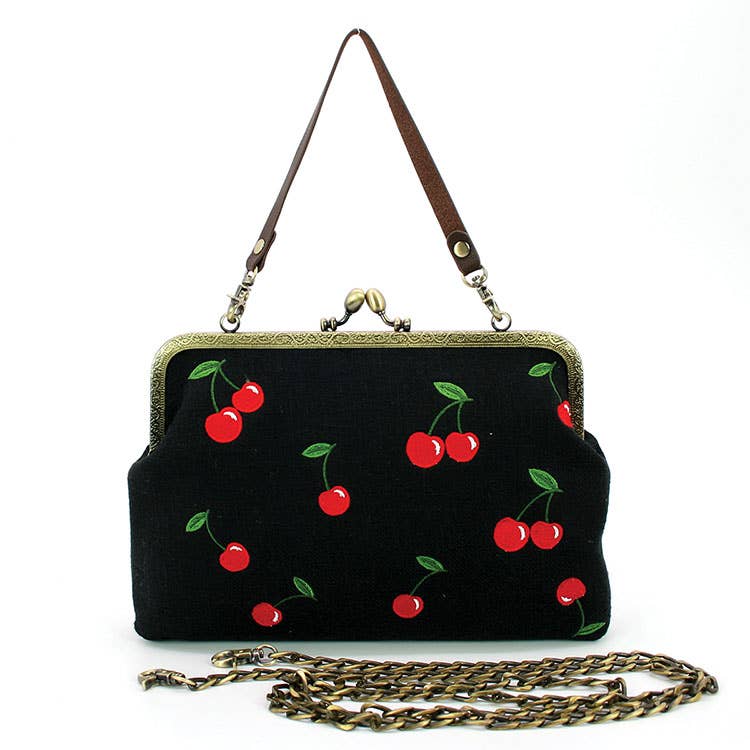 Cherry Kiss Lock Purse