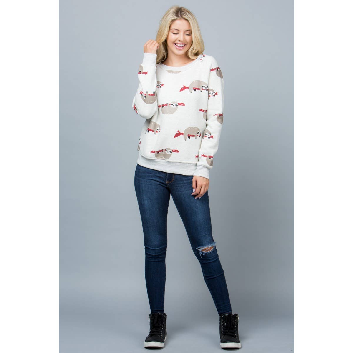 Sloth Print Sweatshirt