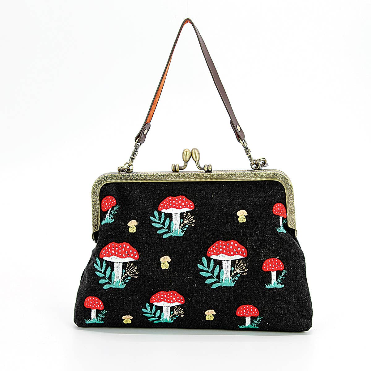 Mushrooms Kiss Lock Purse