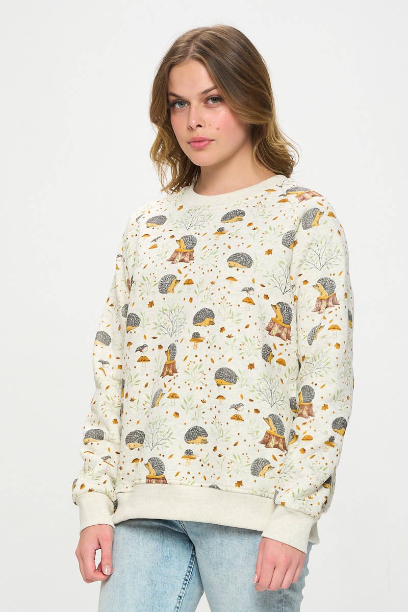 Hedgehog Mushroom Sweatshirt