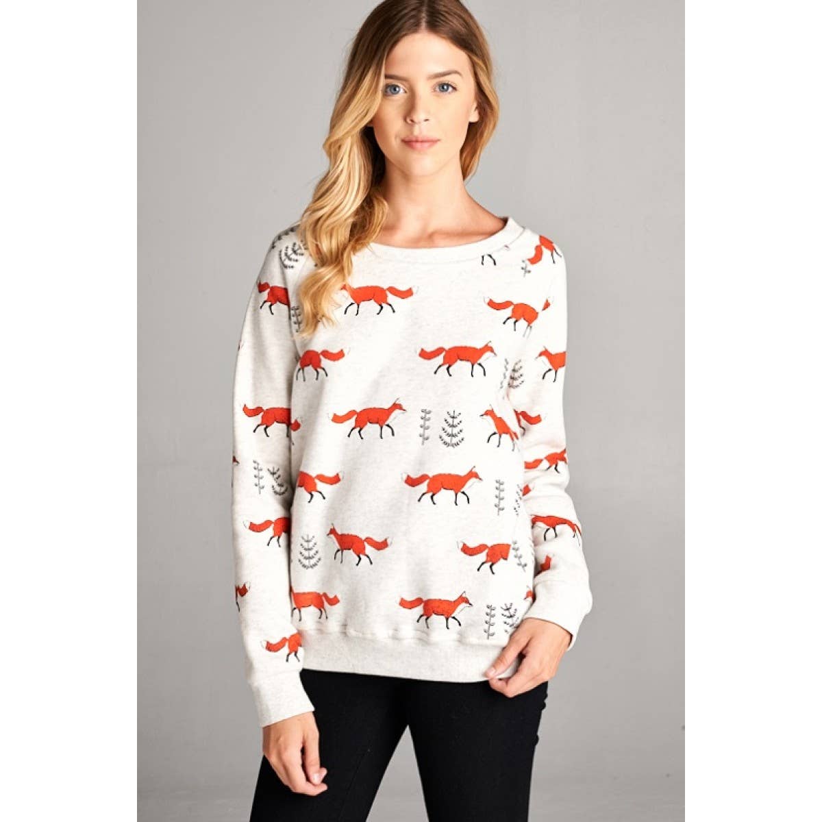 Fox Print Sweatshirt