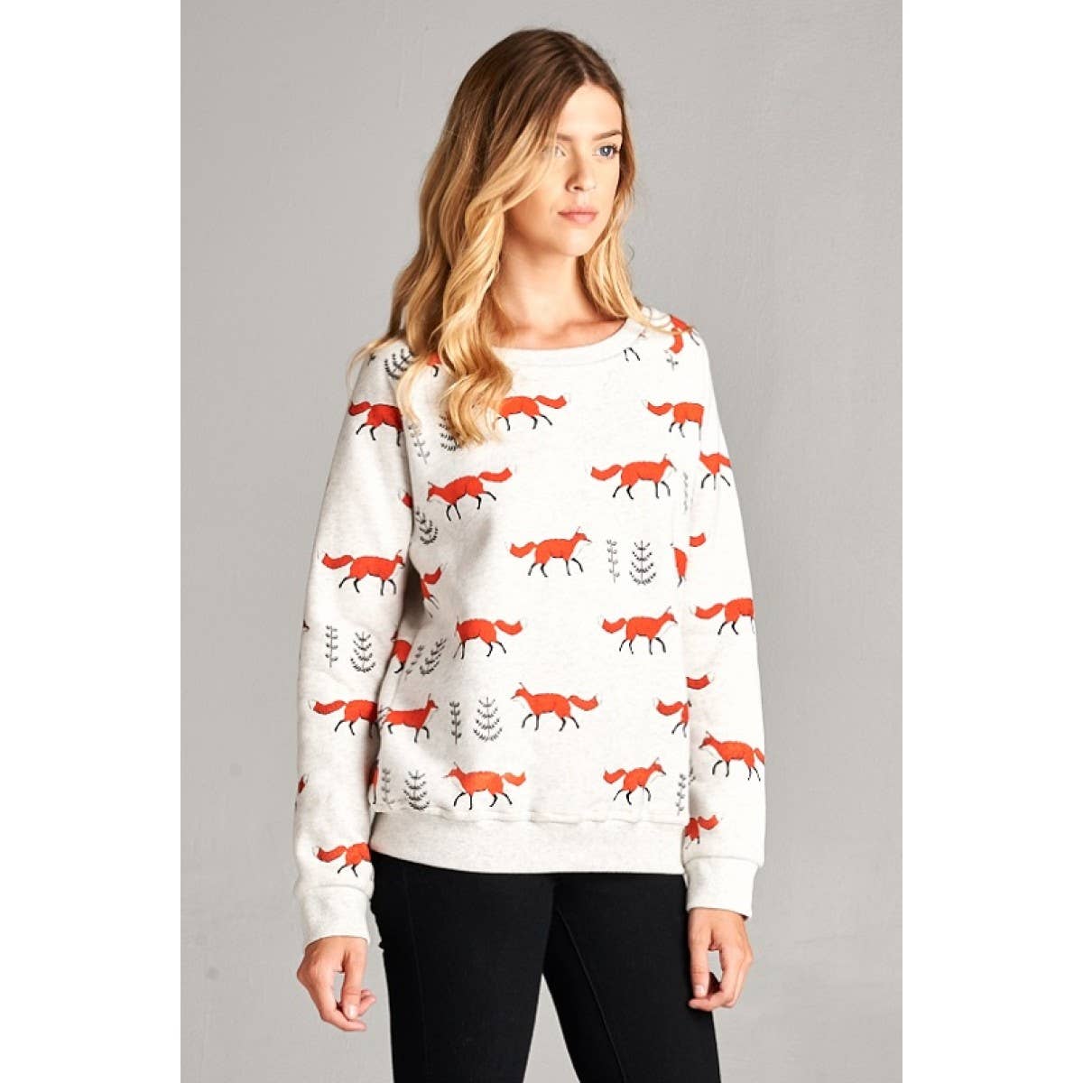 Fox Print Sweatshirt