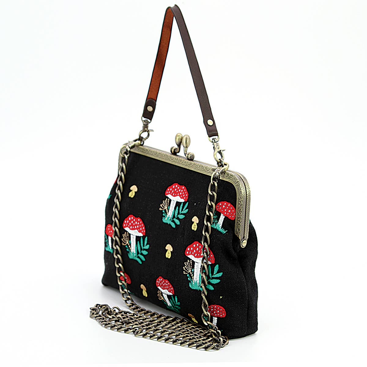 Mushrooms Kiss Lock Purse