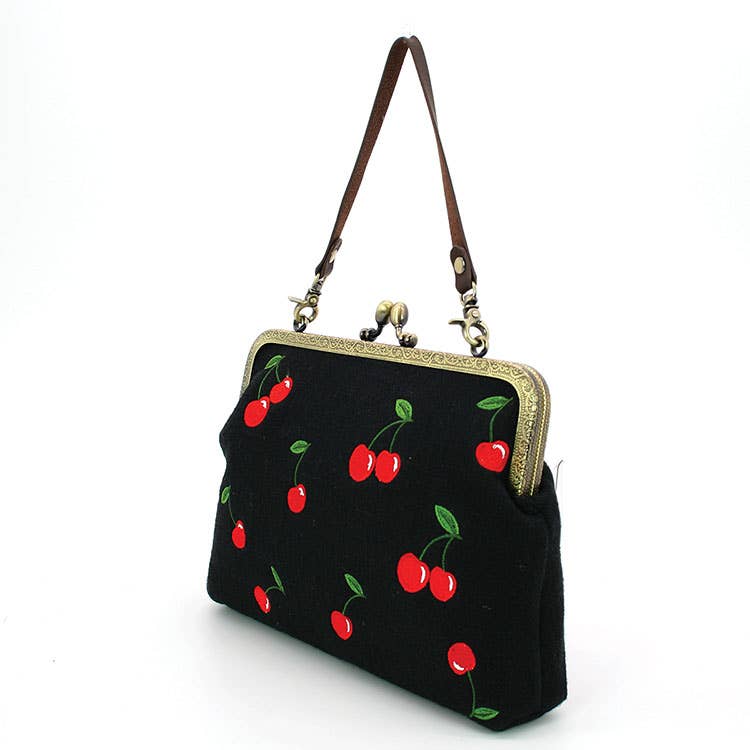 Cherry Kiss Lock Purse