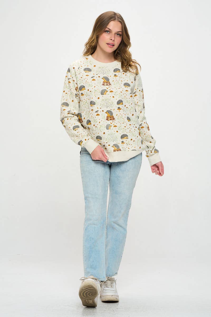 Hedgehog Mushroom Sweatshirt