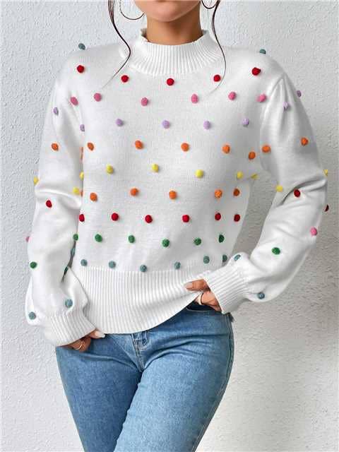 Rainbow Polka Dot Sweater