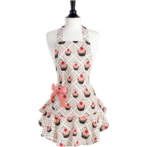 Vintage Inspired Apron Cherry Cupcakes