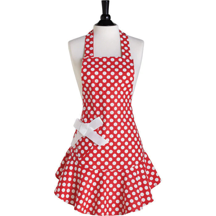 Vintage Inspired Red/White Polka Dot Vintage Inspired Apron