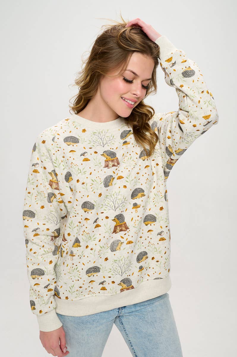 Hedgehog Mushroom Sweatshirt