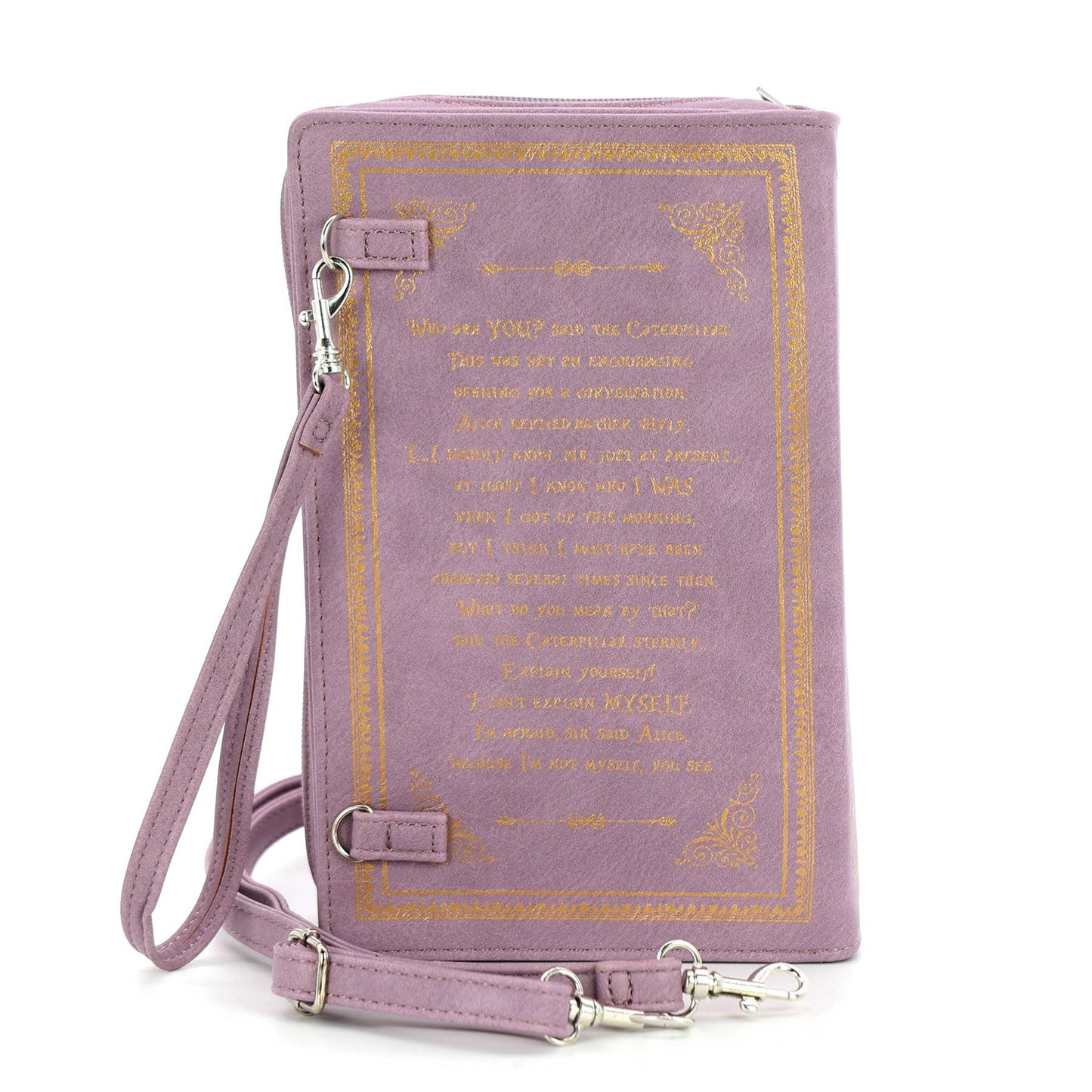 Alice in Wonderland Book Clutch Bag