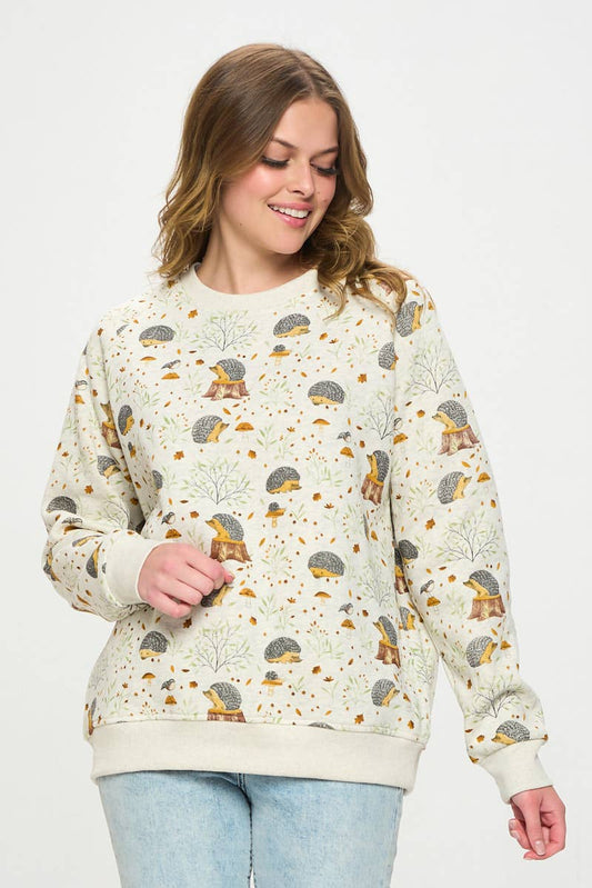 Hedgehog Mushroom Sweatshirt