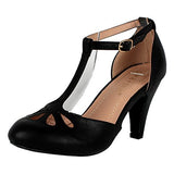 Lila T-Strap Shoe - Black