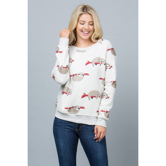 Sloth Print Sweatshirt