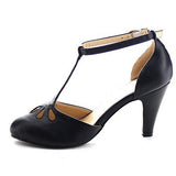 Lila T-Strap Shoe - Black