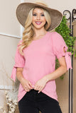 Nora Bow Tie Top - Pink