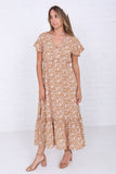 Sadie Golden Brown Dress